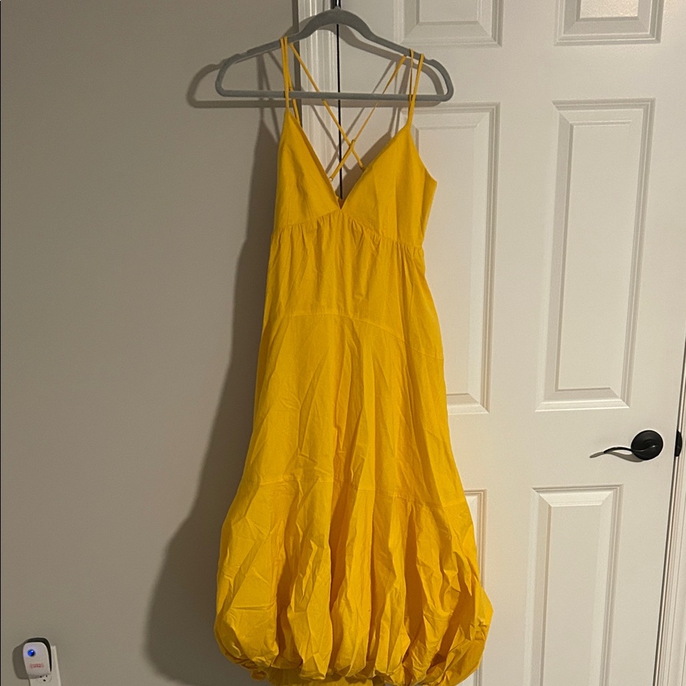 Cinq à Sept Yellow Backless Dress